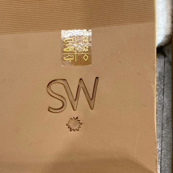 Stuart Weitzman Women's Natural Cammy Shearling Strap Slide Sandal SZ 6 B - Picture 8 of 9